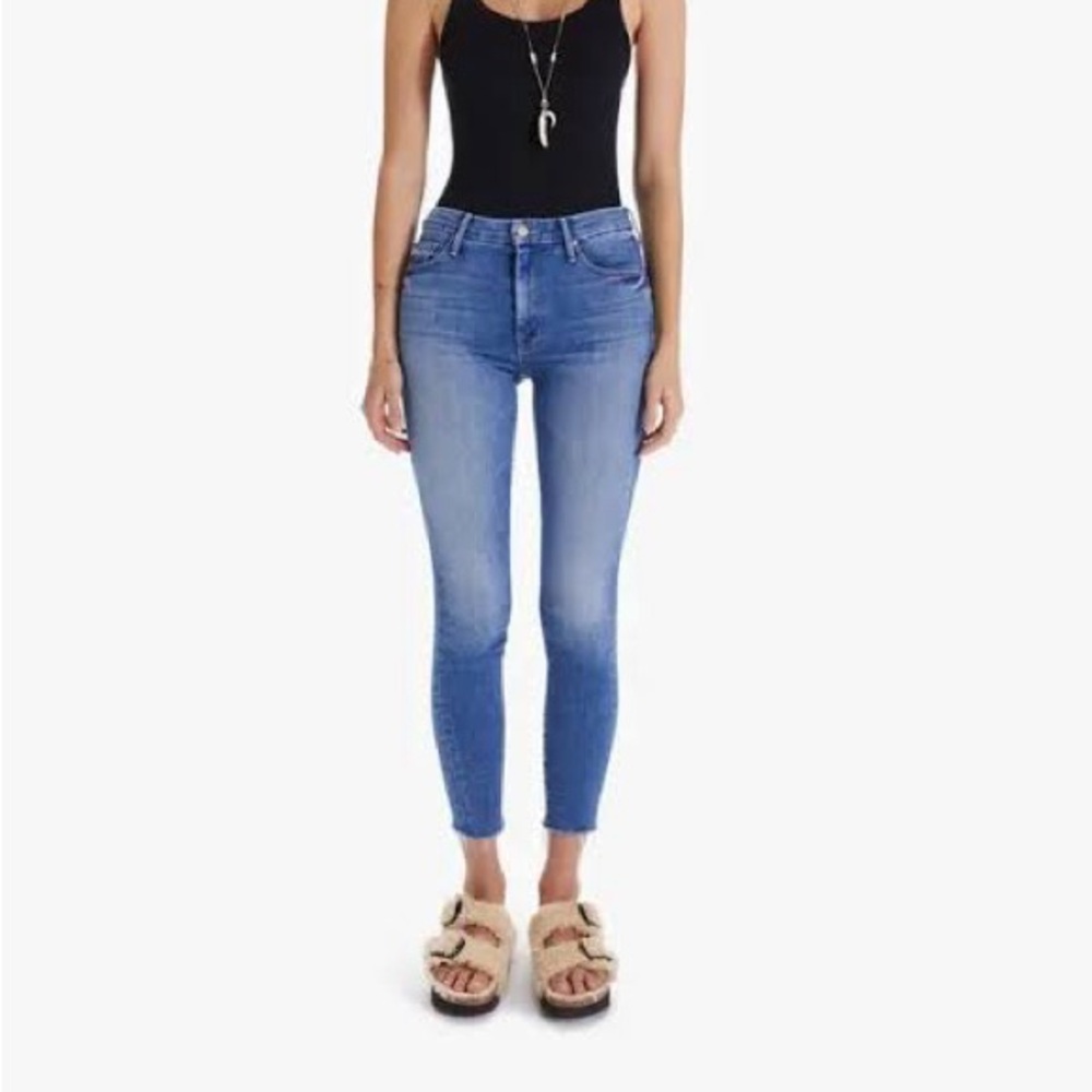 Mother Denim The Looker Ankle Fray Jeans A Groovy Kind of Love Size 26